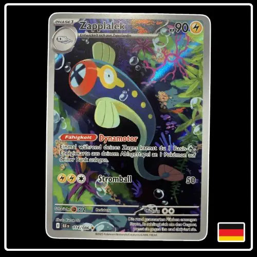 Zapplalek Illustration Rare 114/086 Pokemon Schwarze Blitze
