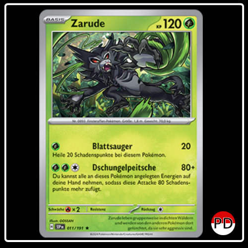 Zarude 011/191 Pokemon Stürmische Funken