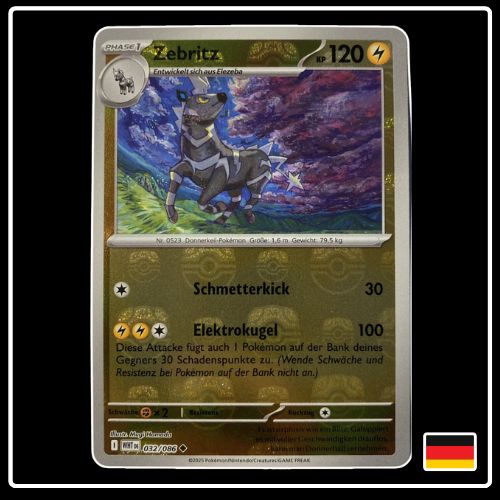Zebritz Meisterball 032/086 Pokemon Weisse Flammen