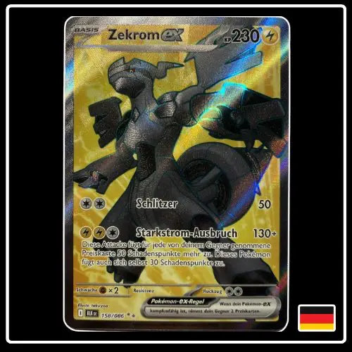 Zekrom ex Full Art 158/086 Pokemon Schwarze Blitze