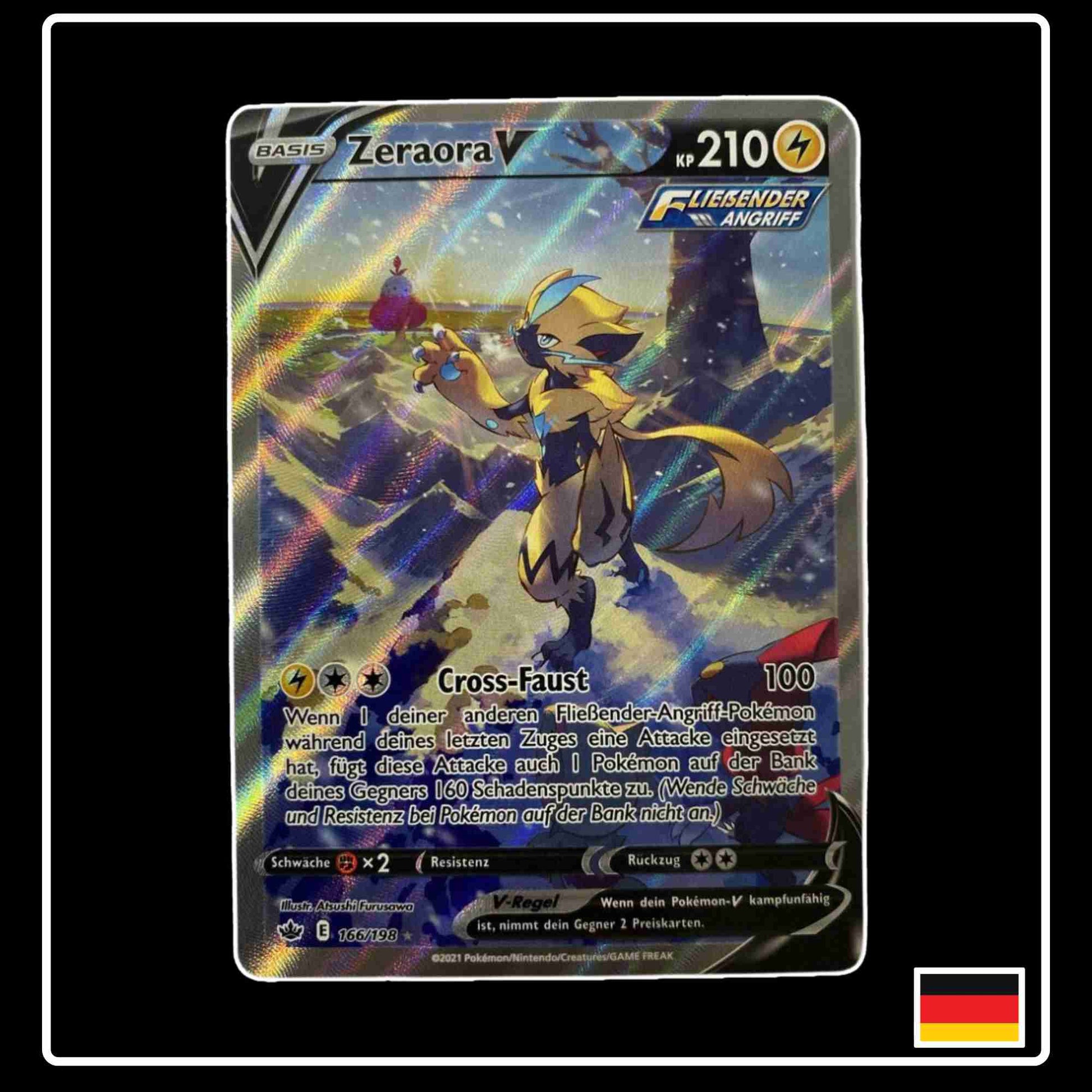 Zeraora V Alt Art 166/198 aus dem Pokemon Set Schaurige Herrschaft