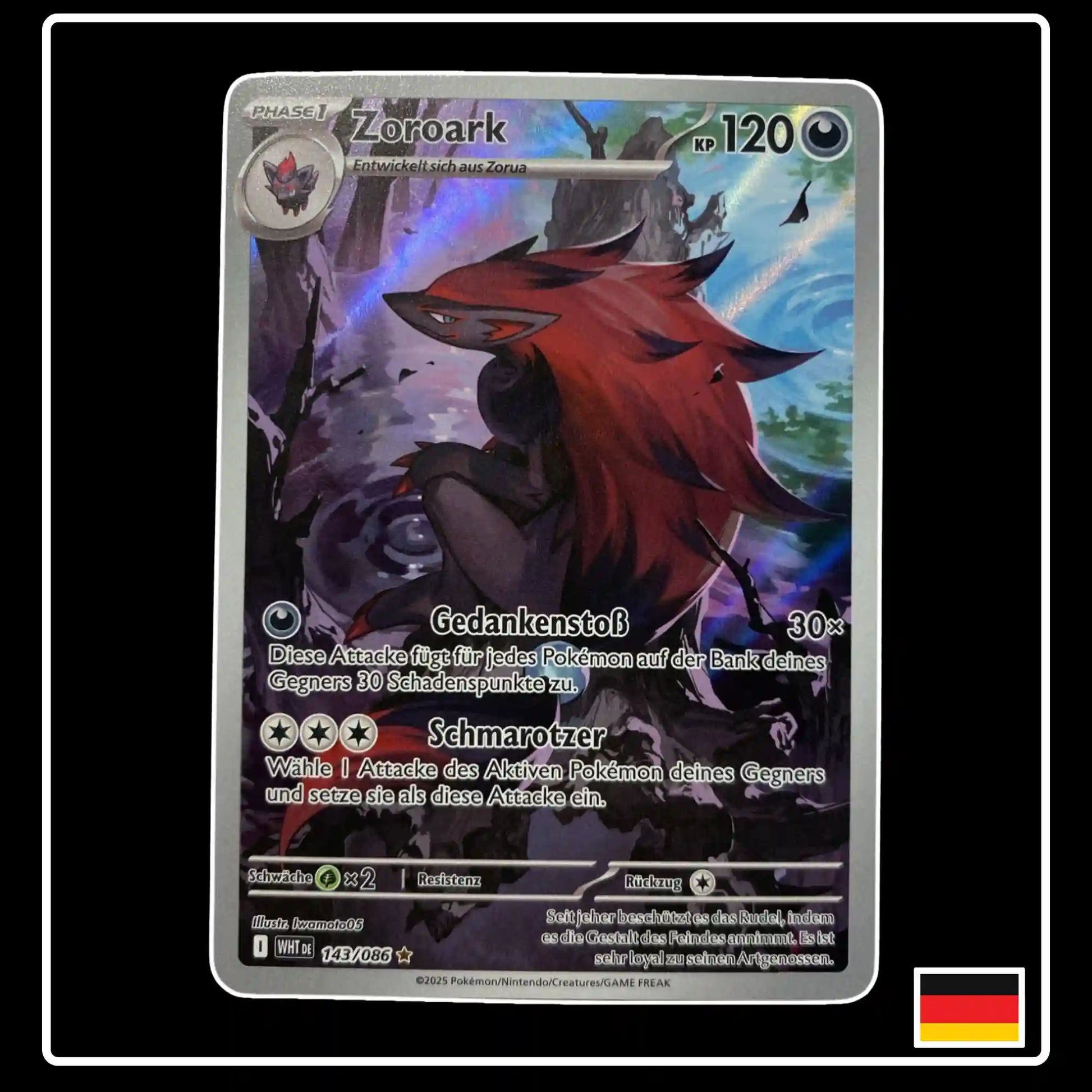 Zoroark Illustration Rare 143/086 Pokemon Weisse Flammen