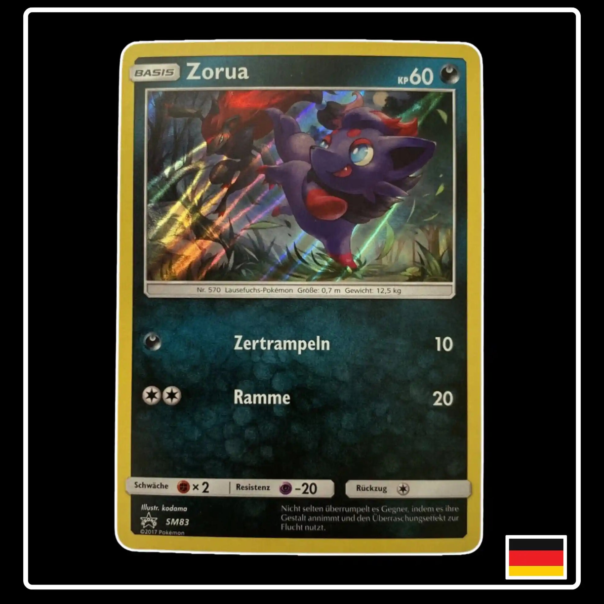 Zorua HOLO SM83 Pokemon SM Black Star Promo