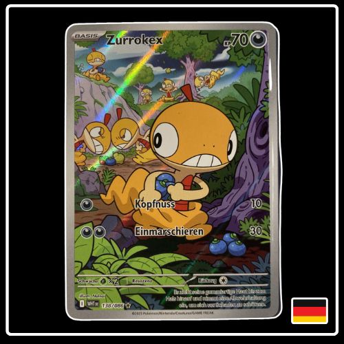 Zurrokex Illustration Rare 138/086 Pokemon Weisse Flammen