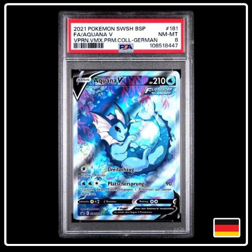 Aquana V SIR SWSH181 Black Star Promo PSA 8