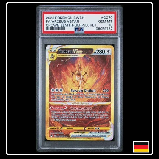 Arceus VSTAR GOLD GG70/GG70 Pokemon Zenit der Könige PSA 10