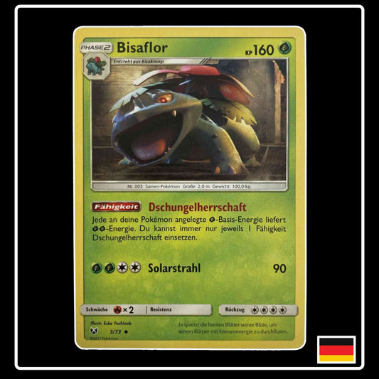 Bisaflor Pokemon Karte aus dem Set Schimmernde Legenden
