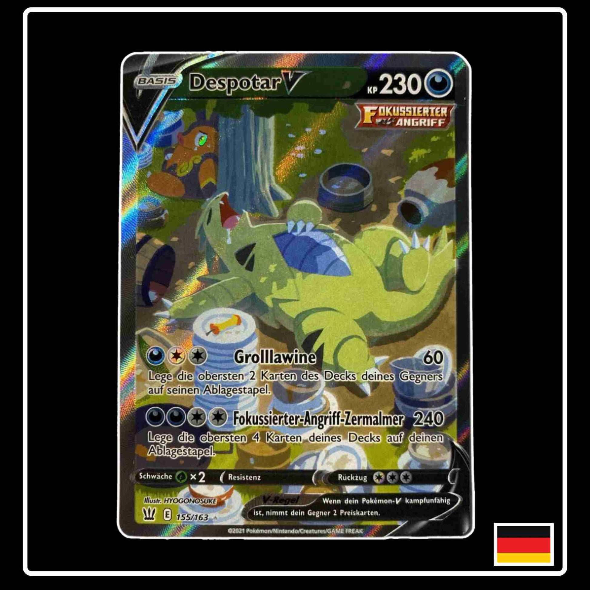 Pokemon Karte Despotar V Alt Art 155/163 aus dem Schwert & Schild Set Kampfstile