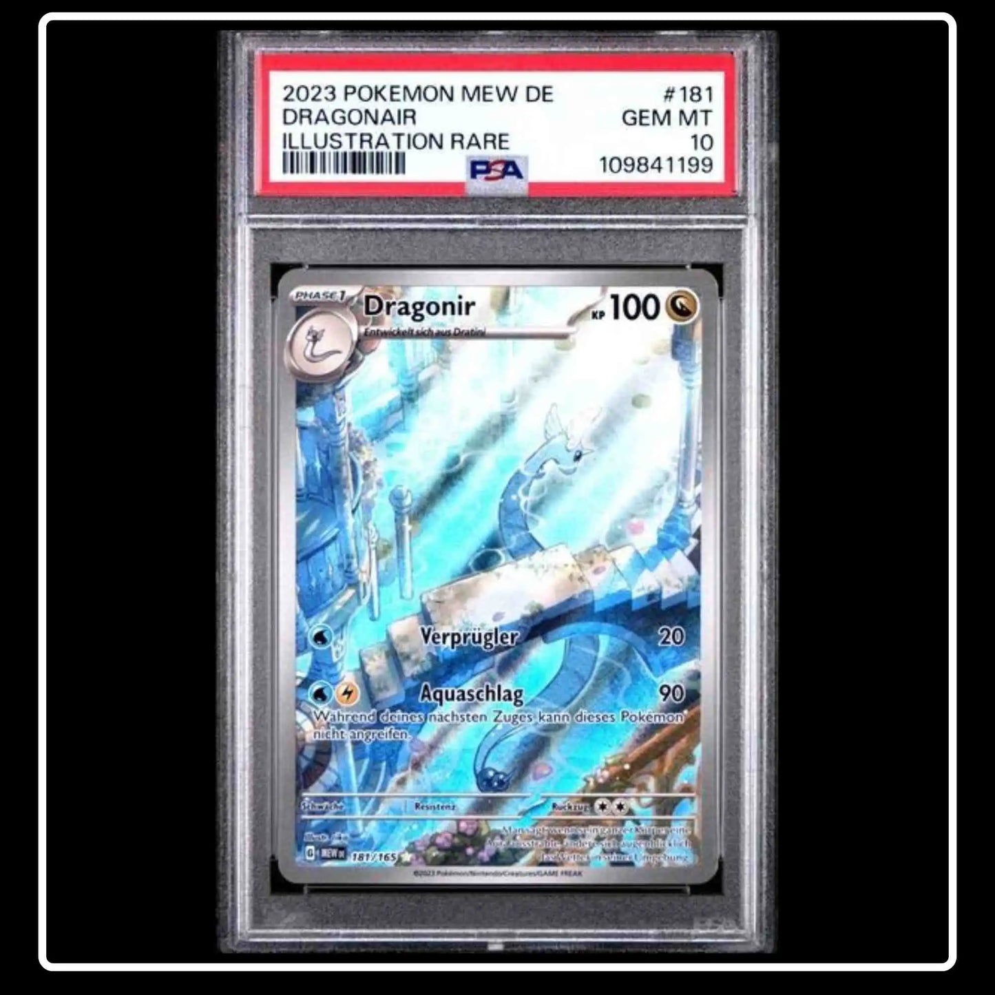 Dragonir Illustration Rare 181/165 Pokemon 151 PSA 10