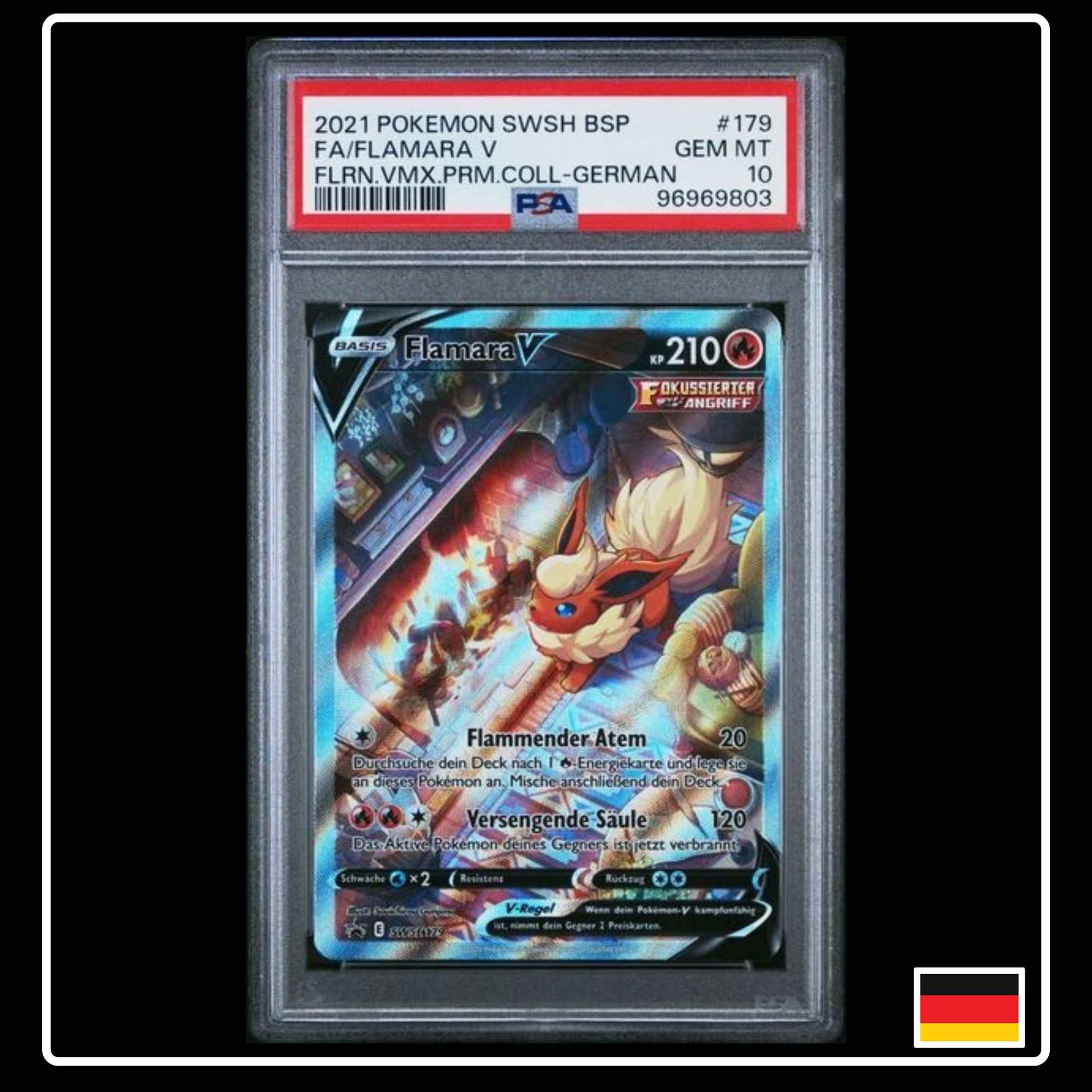 Flamara V Alternative Art SWSH179 Pokemon PSA 10