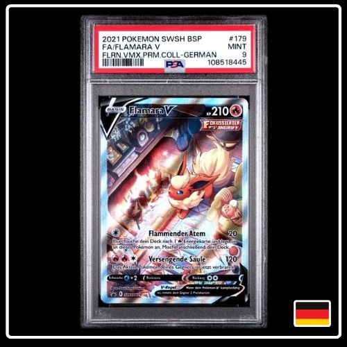 Flamara V SIR Pokemon SWSH179 PSA 9