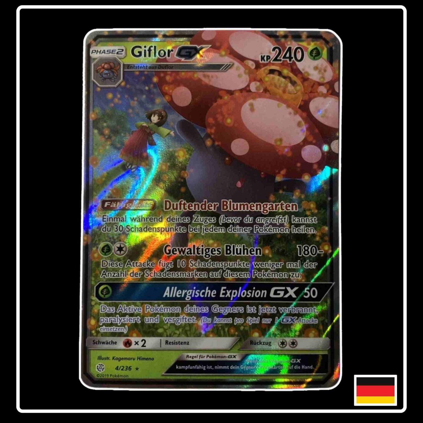 Pokemon Karte Giflor GX 4/236 Welten im Wandel