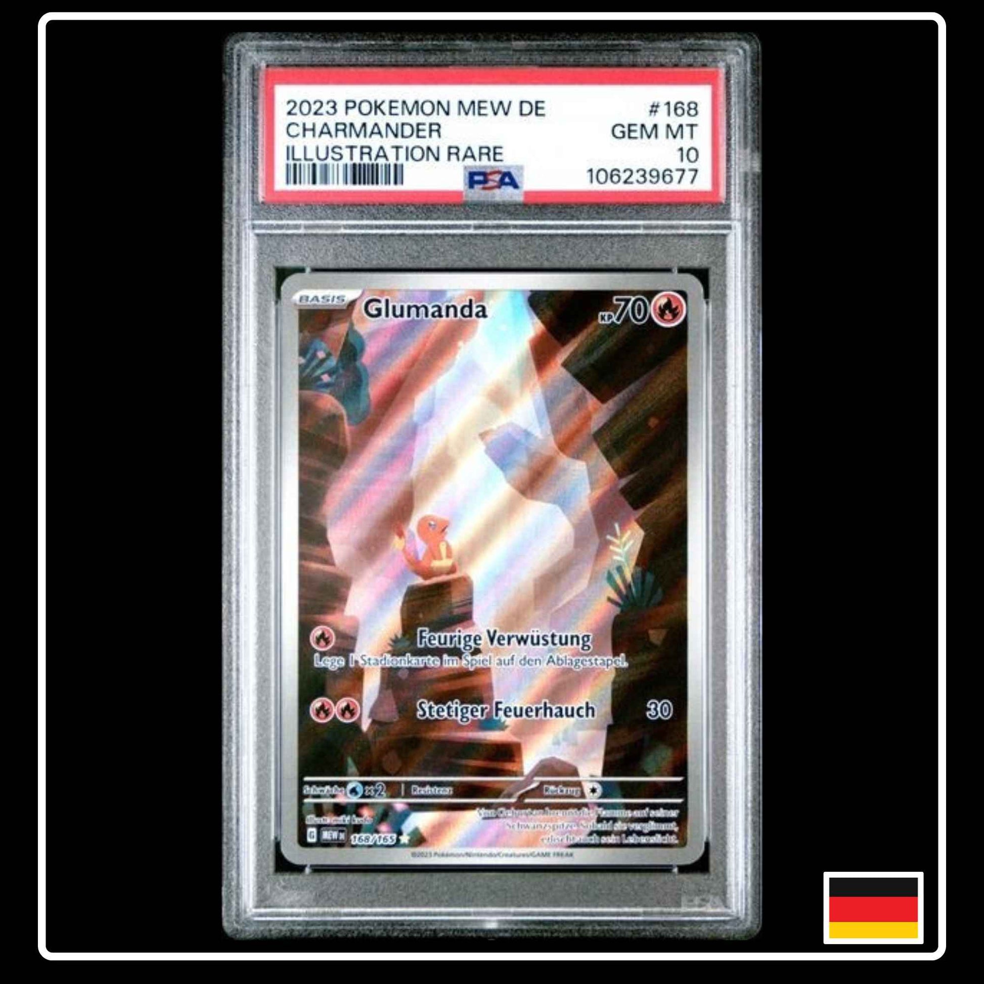 Glumanda Illustration Rare 168/165 Pokemon 151 PSA 10