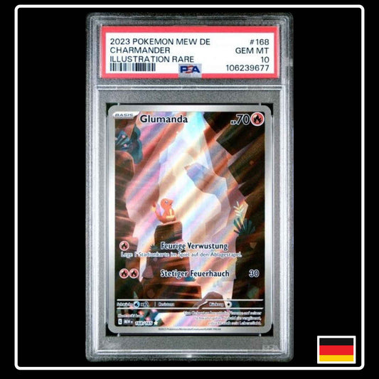 Glumanda Illustration Rare 168/165 Pokemon 151 PSA 10
