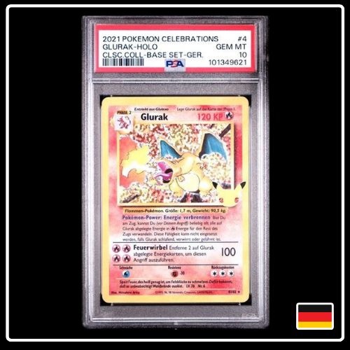 Glurak HOLO 4/102 Pokemon Celebrations PSA 10