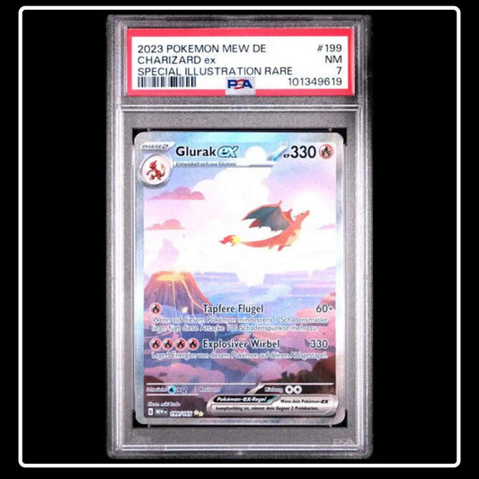 Glurak Special Illustration Rae 199/165 Pokemon 151 PSA 7
