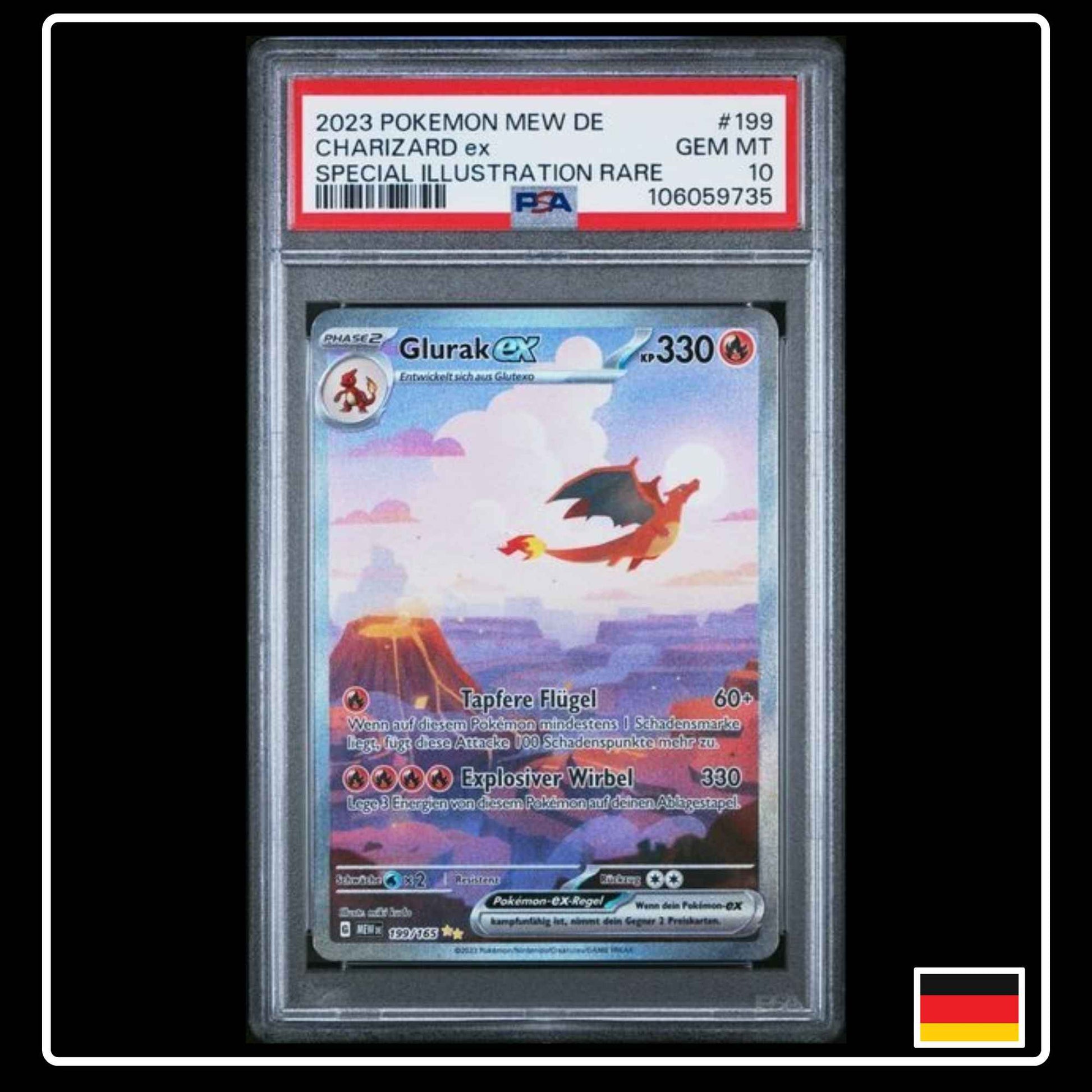 Glurak Speciall Illustration Rare 199/165 Pokemon 151 PSA 10 GEM MINT