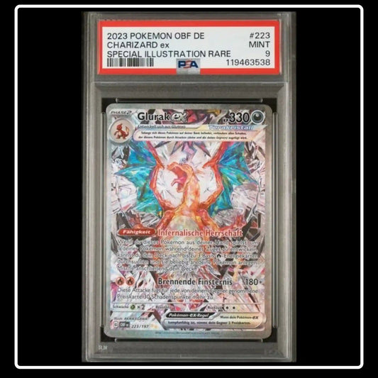 Glurak ex SIR 223/197 Pokemon Obsidianflammen PSA 9