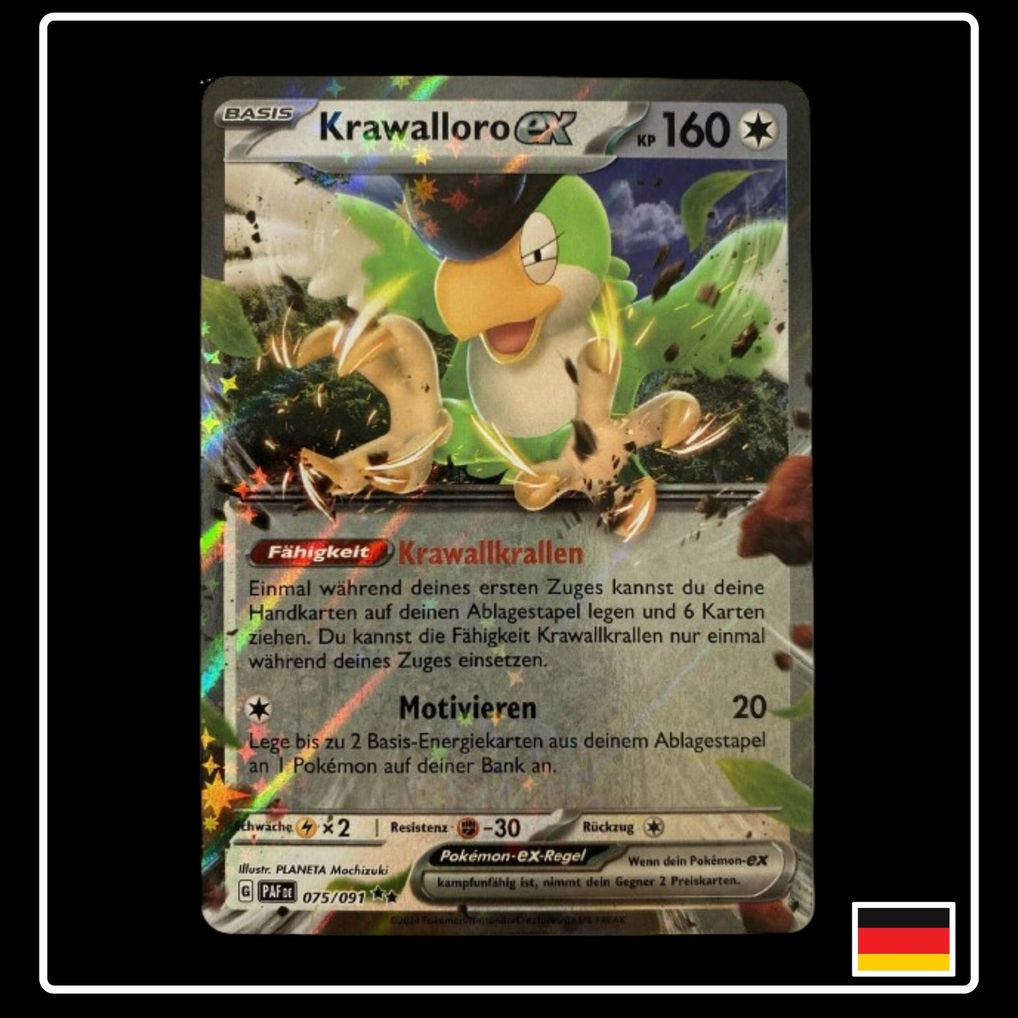 Pokemon Karte Krawalloro ex aus Paldeads Schicksale auf Deutsch und Selten