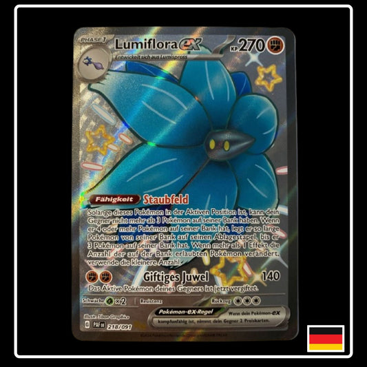 Pokemon Karte Lumiflora ex Shiny aus Paldeads Schicksale auf Deutsch und Selten