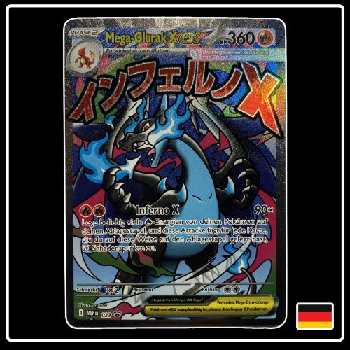 Mega-Glurak ex SIR MEP DE 023 Mega Entwicklung Black Star Promo