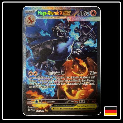 Mega-Glurak X ex SIR 125/094 Pokemon Fatale Flammen