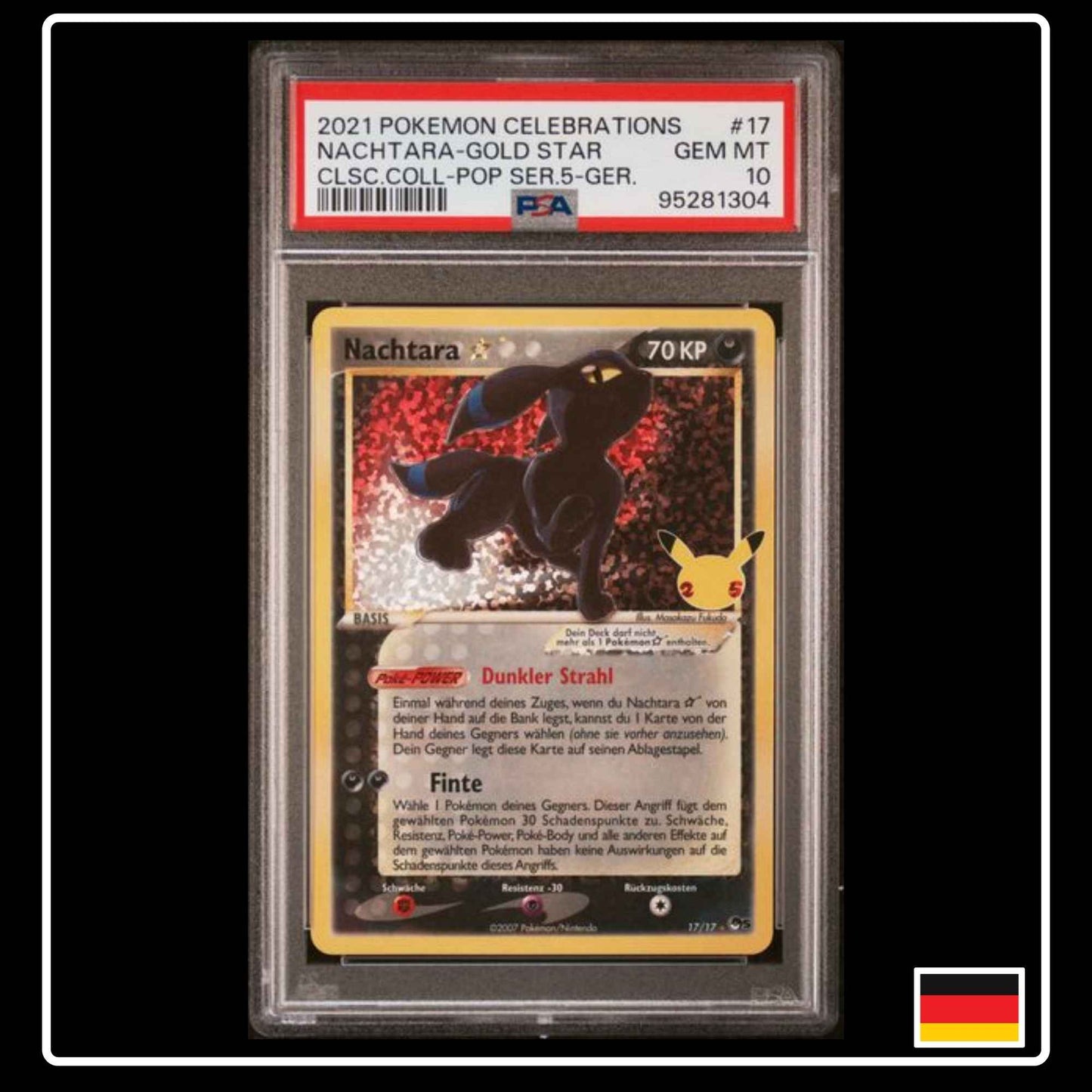 Nachtara Gold Star Celebrations Pokemon PSA10 GEM MINT