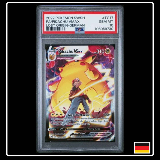 Pikachu VMAC TG17/TG30 Pokemon Verlorener Ursprung PSA 10