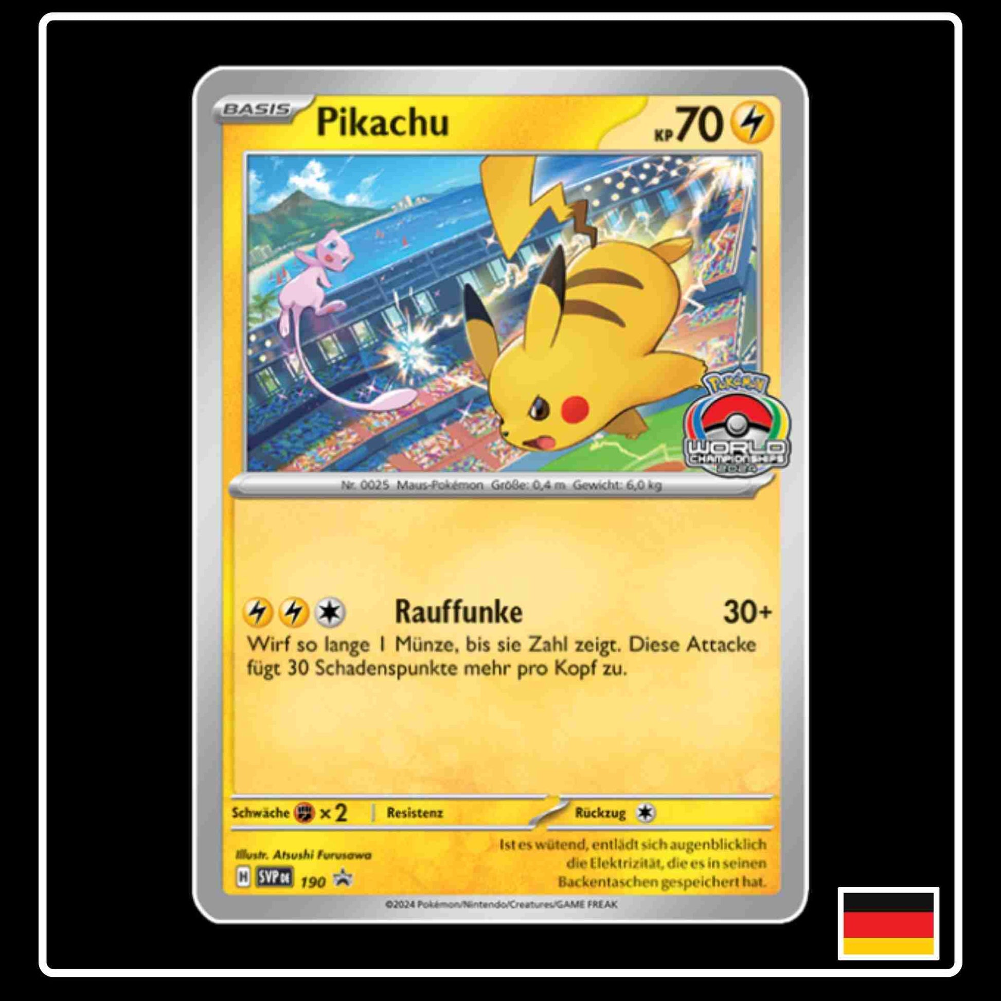 Pikachu Promo Weltmeisterschaften 2024 mit Mew und Pikachu