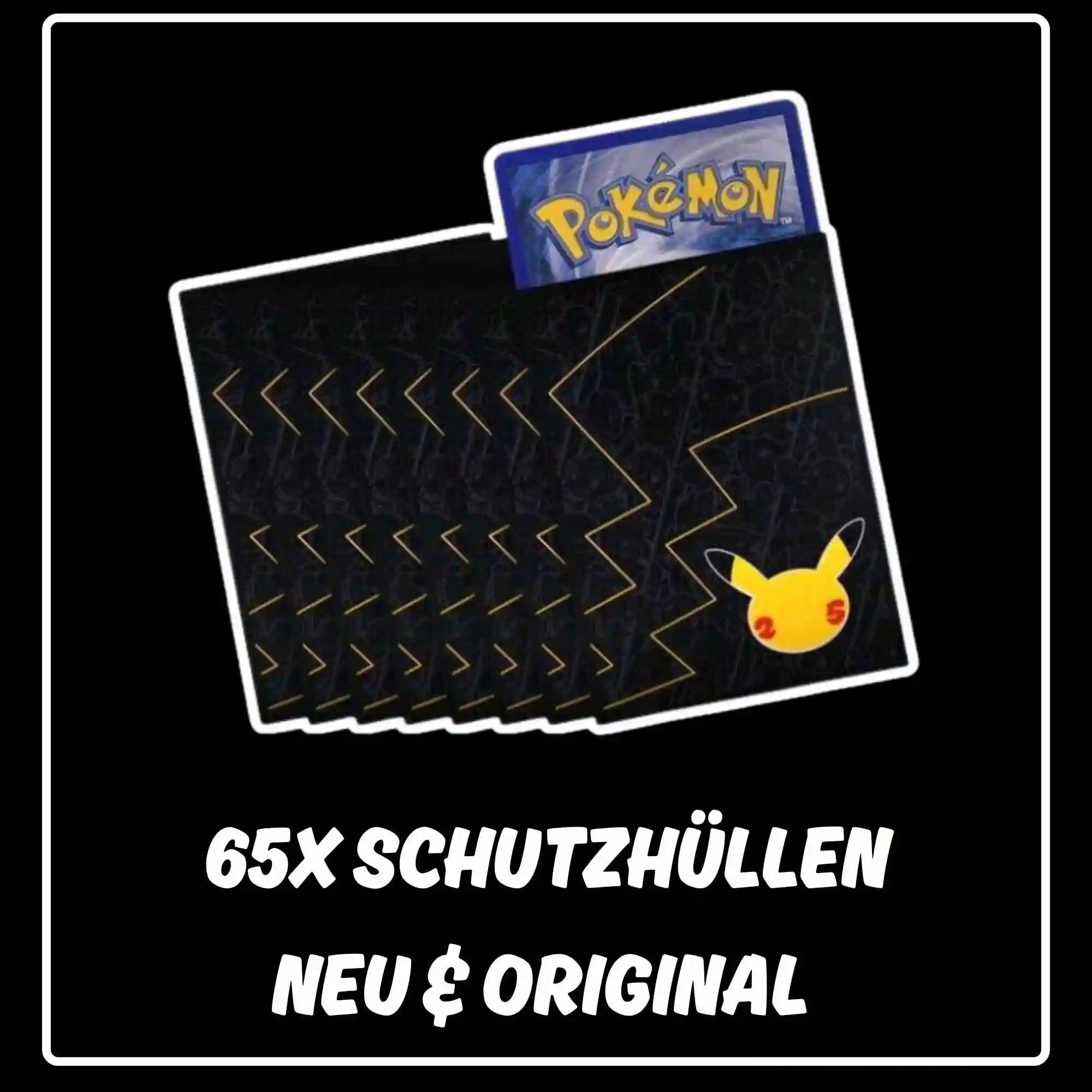 Pokemon Kartenhüllen Celebrations Pikachu - 65 Stück Für Sammler & Spieler