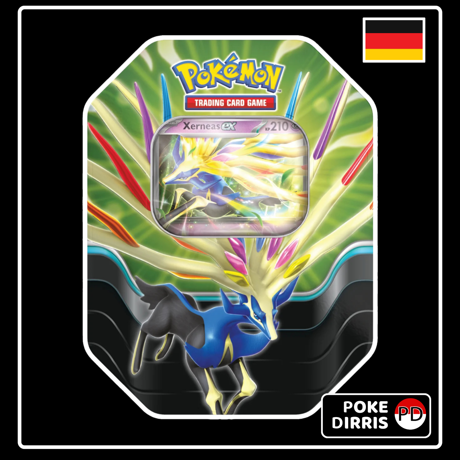 Pokemon Xerneas ex Tin Box 2025 Karmesin & Purpur