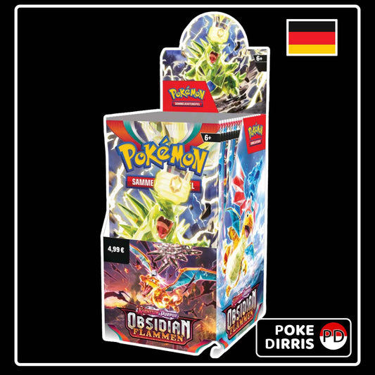 Pokemon Obsidianflammen 18er Booster Box Display