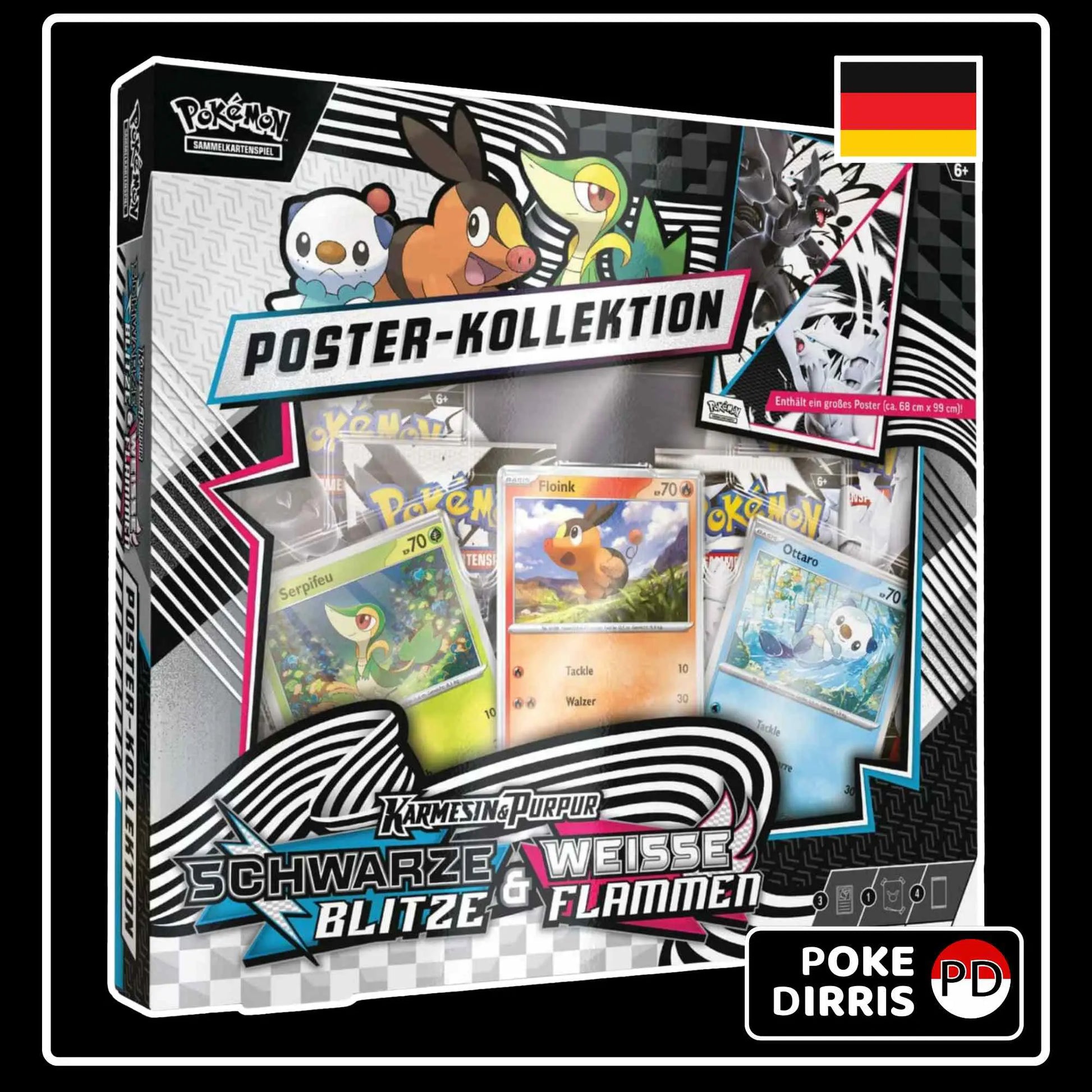 Pokemon Einall Poster Kollektion Schwarze Blitze & Weisse Flammen (DE)