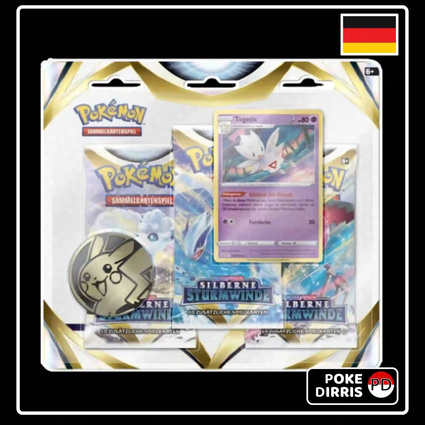 Pokemon Silberne Sturmwinde 3-Pack Blister Togetic & Manaphy (DE)