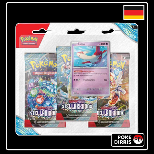 Pokemon KP7.0 Stellarkrone 3-Pack Blister Granforgita und Latias