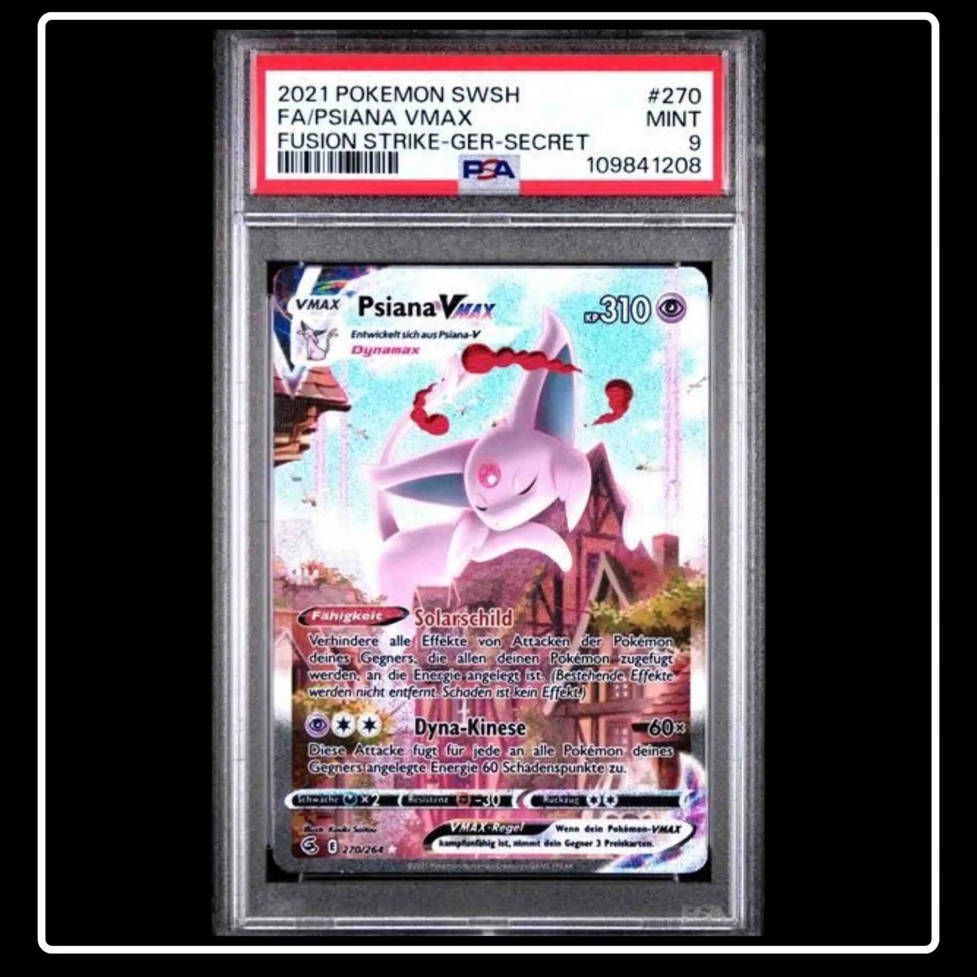 Psiana Alternative Art 270/264 Pokemon Fusionsangriff PSA 9