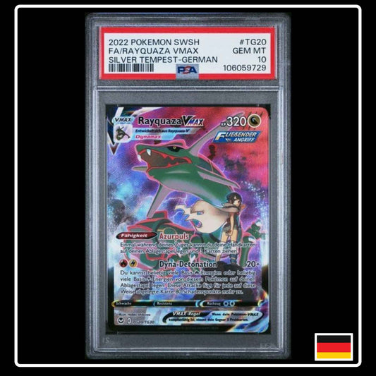 Rayquaza VMAX TG20/TG30 Silberne Sturmwinde PSA 10