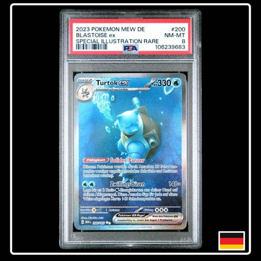 Turtok ex SIR 200/165 Pokemon 151 PSA 8