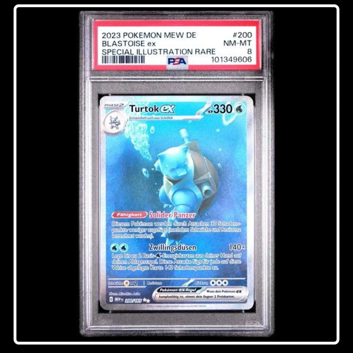 Turtok ex Special Illustration Rare Pokemon 151 PSA 8