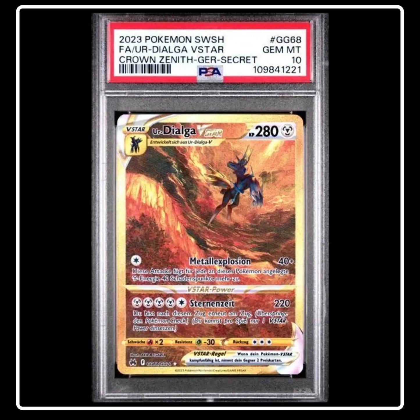 Ur-Dialga VSTAR GOLD GG68/GG70 Pokemon Zenit der Könige PSA 10