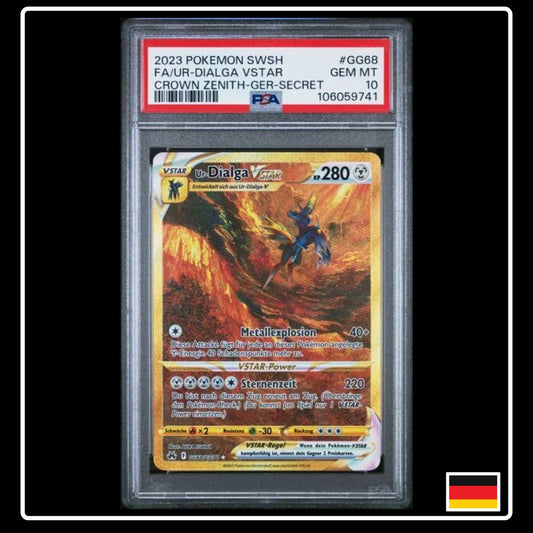 Pokemon Ur-Dialga VSTAR GOLD GG68/GG70 Zenit der Könige PSA 10