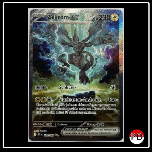 Zekrom ex SIR 166/086 Pokemon Schwarze Blitze