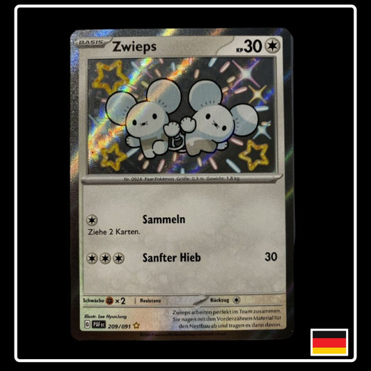 Shiny Zwieps Pokemon Karte aus dem Set Paldeas Schicksale